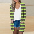 thumbnail image 2 of Pisexur Veste pour Femmes, Cardigans à devant Ouvert, Manteaux Trench, Vestes d'Automne, Mode Féminine Décontractée, Chemise Imprimée à Manches Longues, Cardigan, 2 of 5