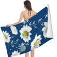 thumbnail image 2 of PHYHOO Watercolor Little Daisy , Sand Free Microfiber Beach Blanket, Quick Dry Absorbent Bath Towels for Swimming Pool, Camping, Picnic, Yoga Gym Sports 30x60in, 2 of 8