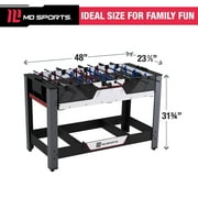 MD Sports 2-in-1 Combo Billiard and Foosball Game Table, (48 x 23)