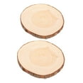 thumbnail image 5 of WRITWAA 2-Pack Round Wooden Plant Stands Brown Pedestal Risers Multipurpose Home Decor Display Shelves, 5 of 8