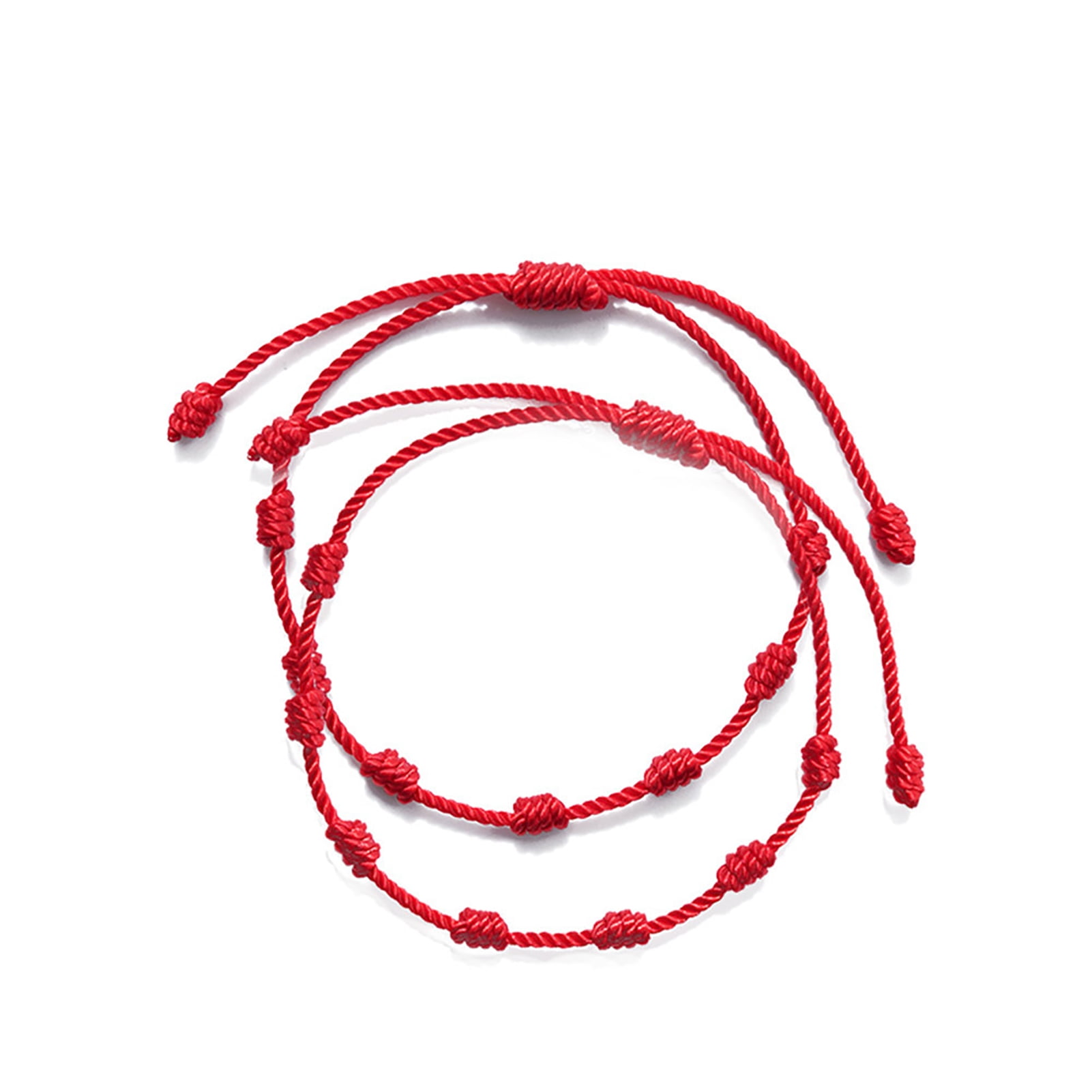Linashi 6pcs Lucky Bracelets Red Bracelet Red Cord Bracelet Red Knot Bracelet for Protection Good Luck for Friendship, Women's, Size: One Size