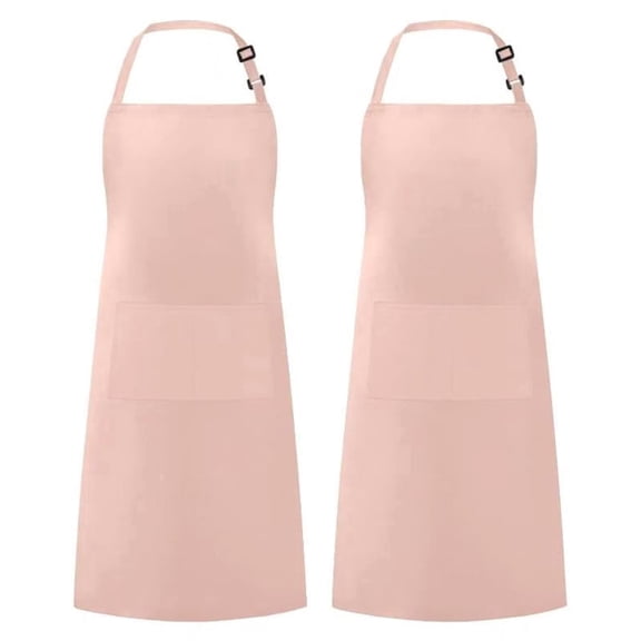 KSMOVIN Pink Chef Apron with Adjustable Neck Strap for Cooking