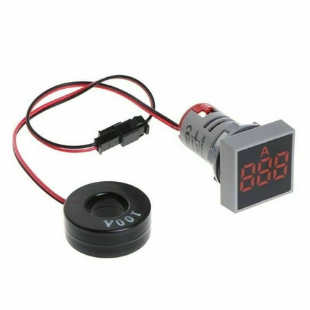 

RANMEI Panel mount Square shape 100A AC Digital Ammeter Amp Meter LED display