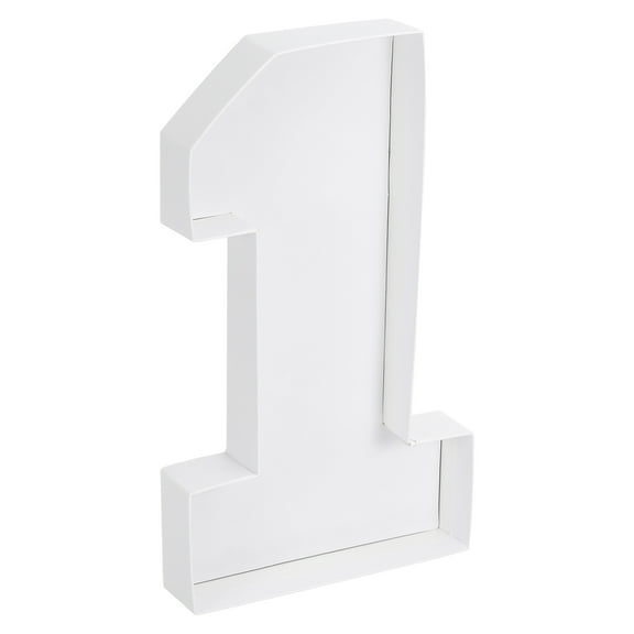 Uxcell 10" Cardboard Number, Number 1 Paper Box Fillable Tray Container for Mache Chocolate Candy Decorations, White