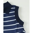 thumbnail image 4 of Baby Girls Clothes Toddler Girls Polo Dress 3T Girls Summer Casual Dress 4T Girls Lapel Sleeveless Stripe Dress Dark Blue, 4 of 7
