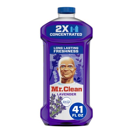 2 Pack of Mr. Clean 2X Concentrated Multi Surface Cleaner with Febreze Lavender Scent, 41 fl oz