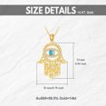 thumbnail image 4 of SISGEM Evil Eye Hamsa Hand Necklace 18K Gold Plated Evil Eye Pendant with Natural Gemstone Jewelry Gifts for Women, 4 of 6