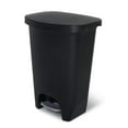 thumbnail image 2 of 13 Gallon Trash Can with Odor Protection Lid, Hands-Free Step Pedal and Bag Rings, Kitchen Waste Bin, Black, 2 of 5