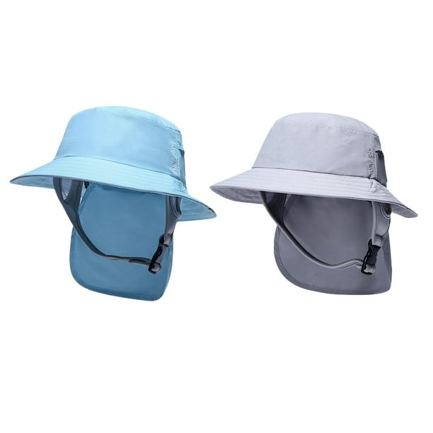 2Pieces Portable Surf Bucket Hat Wide Brim Neck Cover Visor