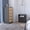 Black 53, variant on Space Saving 2 Piece Bedroom Set with Black Particle Board Dresser and Nightstand for Small Bedroom