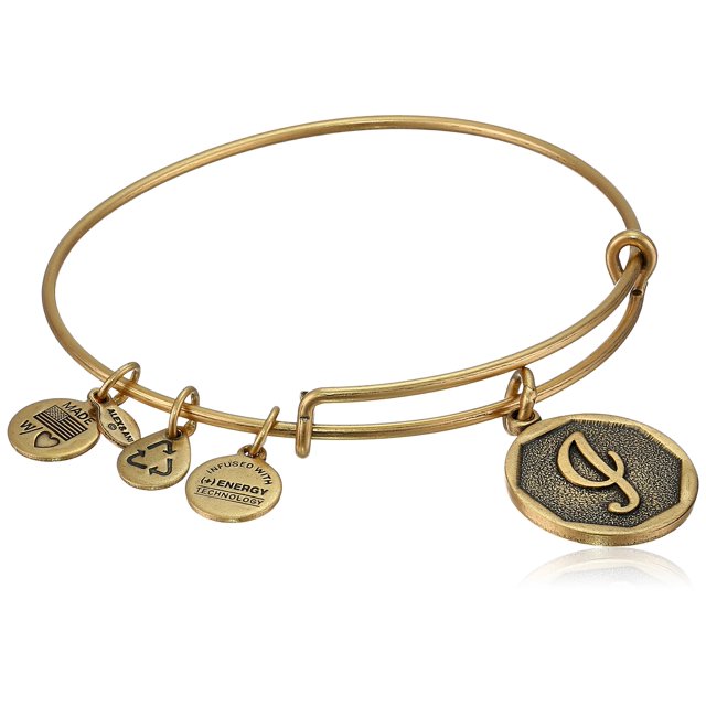 Alex and Ani Rafaelian Gold-Tone Initial I Expandable Wire Bangle Bracelet, 2.5"