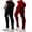 Black/Burgundy, variant on 2 Pack Women's High Waisted  Leggings Stretch Tummy Control Pants S-3XL With Plus Size 28” Inseam