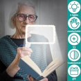 thumbnail image 4 of 5X Magnifying Glass with 48 LED Light Adjustable Dimmable Foldable Reading Magnifier Page Glass Lens Magnification Aid Fresnel, 4 of 4