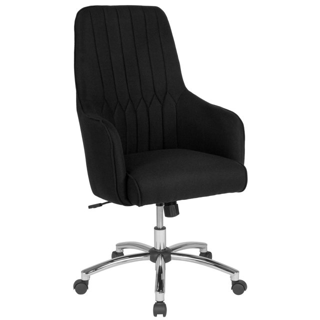 Albi Home and Office Upholstered High Back Chair in Beige Fabric