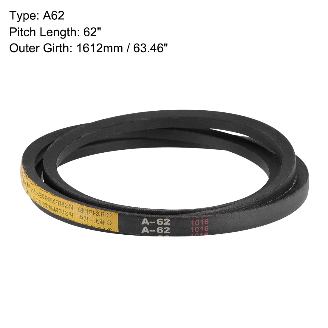 Kozelo A-1092 Rubber V-Belts - [1092 Mm Inner Girth] Wrapped A Section Industrial Power Drive Belt For Transmission Use, 13mm Width 8mm Thick