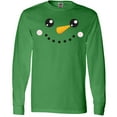 thumbnail image 3 of Inktastic Christmas Snowman, White Snowman, Carrot Nose Long Sleeve T-Shirt, 3 of 5
