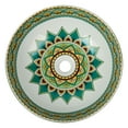 thumbnail image 4 of 16" Round Artistic Ceramic Vessel Sink – Glossy Above-Counter Basin with Hand-Inspired Printed Pattern, 4 of 10