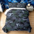 thumbnail image 2 of Manfei Minimalism Camouflage Twin Quilt Set, Countryside Camo Twin Coverlet Set, Slate Gray, 2-Piece, 1 Bedspread and 1 Pillowcase, 2 of 7