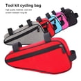 thumbnail image 3 of fastboy Mountain Bicycles Front Tube Frame Storage Bag Road Bikes Anti-scratched Triangular Pouch Keys Cellphone Saddle Holder Red 1Set, 3 of 6