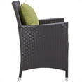 thumbnail image 2 of Modway Convene Aluminum and Rattan Patio Dining Armchair in Espresso/Peridot, 2 of 3