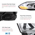 thumbnail image 2 of [LED Low Beam] VIPMOTOZ LED Strip Projector Headlight Assembly For 2012-2014 Ford Focus - Metallic Chrome Housing, Driver and Passenger Side, 2 of 8