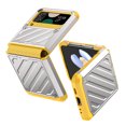 thumbnail image 3 of Allytechgroup Rugged Galaxy Z Flip 4 Case, Military Grade Shockproof Phone Case for Samsung Galaxy Z Flip4, Bumper Anti-Slip Cover for Women Men, Silver, 3 of 6
