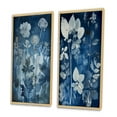 thumbnail image 3 of Designart "Vintage Botanicals Faded Blue Wildflowers V" Abstract Botanicals Framed Wall Art Set Of 2 - Modern Blue Gallery Wall Frame Set For Home Decor, 3 of 6