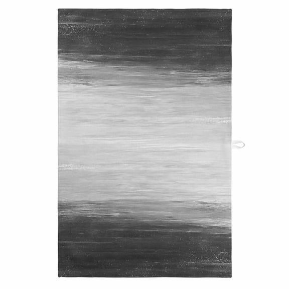 Grey Ombre 1 Pack Kitchen Towel, Water Absorbent Dish Towel, Modern Abstract Art Ocean Oil Painting Decorative Hand Towels - Quick Drying Cloth for Cooking Baking, 18x28 Inch