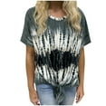 thumbnail image 1 of Pompotops Femmes Mode V-Cou à Lacets Tops Manches Courtes T-Shirt Blouse, 1 of 6
