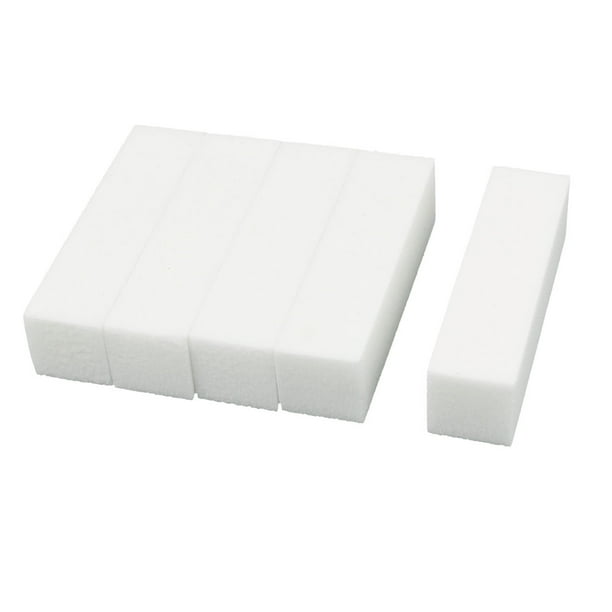 5pcs 4 Way Nail File Buffer Block Sanding Block Manicure Tool in White