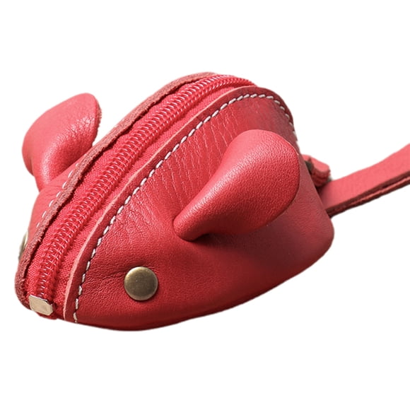 Mini Monedero Vintage, Cartera Pequeña para Hombre y Mujer, Bolso de Almacenamiento con Cremallera y Bolsillo Rojo.