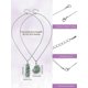 thumbnail image 2 of Juego de 8 colgantes de dragón envueltos en forma de cilindro de cristal, bola redonda, collar con colgante curativo de chakras y Reiki, collar con piedras preciosas, 2 of 5
