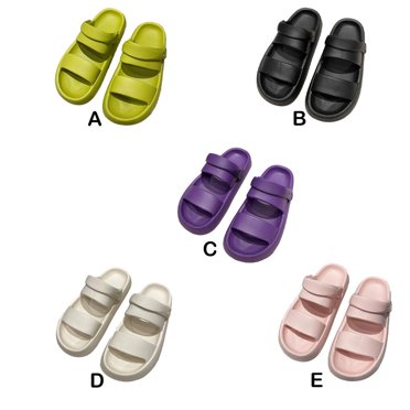 facefd 1 Pair EVA Summer Slipper Girls Beach Open-toe Sandals Traveling Pool Party Casual Style Slides Shoes Footwear Green Size 40/41
