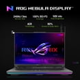 thumbnail image 3 of ASUS ROG Strix G16 (2025) RTX 5070 Ti Gaming Laptop, 16” ROG Nebula 2.5K 240Hz/3ms, AMD Ryzen 9 9955HX, NVIDIA GeForce RTX 5070 Ti, 32GB DDR5, 1TB SSD, Eclipse Gray, 3 of 12