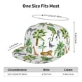 thumbnail image 2 of Flat Bill Trucker Hats for Women Men - zebra tiger Giraffe Tropical palm tree Adjustable Flat Baseball Cap Snapback Hats Dad Hats for Men, 2 of 7