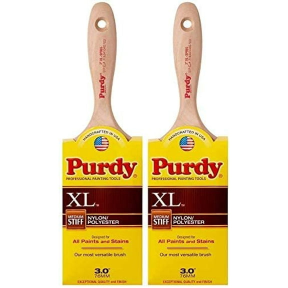 Purdy 144380330 XL Series Sprig Flat Trim Paint Brush, 3 inch 2 Pack
