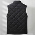 thumbnail image 5 of Men Jacket Vest Buttom Down Puffer Quilted Jacket Fall Fashion 2026 Winter Coats with Pockets，Lightweight Warm Sleeveless Jackets for Travel Hiking Running Walking Fishing Black 2XL, 5 of 9