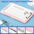 thumbnail image 4 of Uxcell 14'' x 10'' Metal Clipboard with Plastic Storage Large Capacity Clipboards Case for Writing Pink, 4 of 6