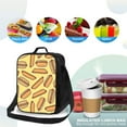 thumbnail image 4 of Lsque Hot Dogs Lunch Bag Lunch Box for Women Men Reusable Insulated Lunch Tote Bag,Leakproof Thermal Cooler Sack Food Handbags Case High Capacity, 4 of 9
