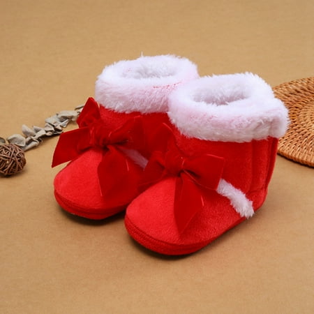 

Infant Baby Girls Winter Warm Shoes Kids Anti-Skid Snow Boots 0-18M