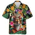thumbnail image 4 of Camisa hawaiana con estampado de ardillas para hombre, camisas hawaianas con estampado de animales de dibujos animados en 3D, blusas casuales con solapa, blusas de manga corta para niños, 4 of 5
