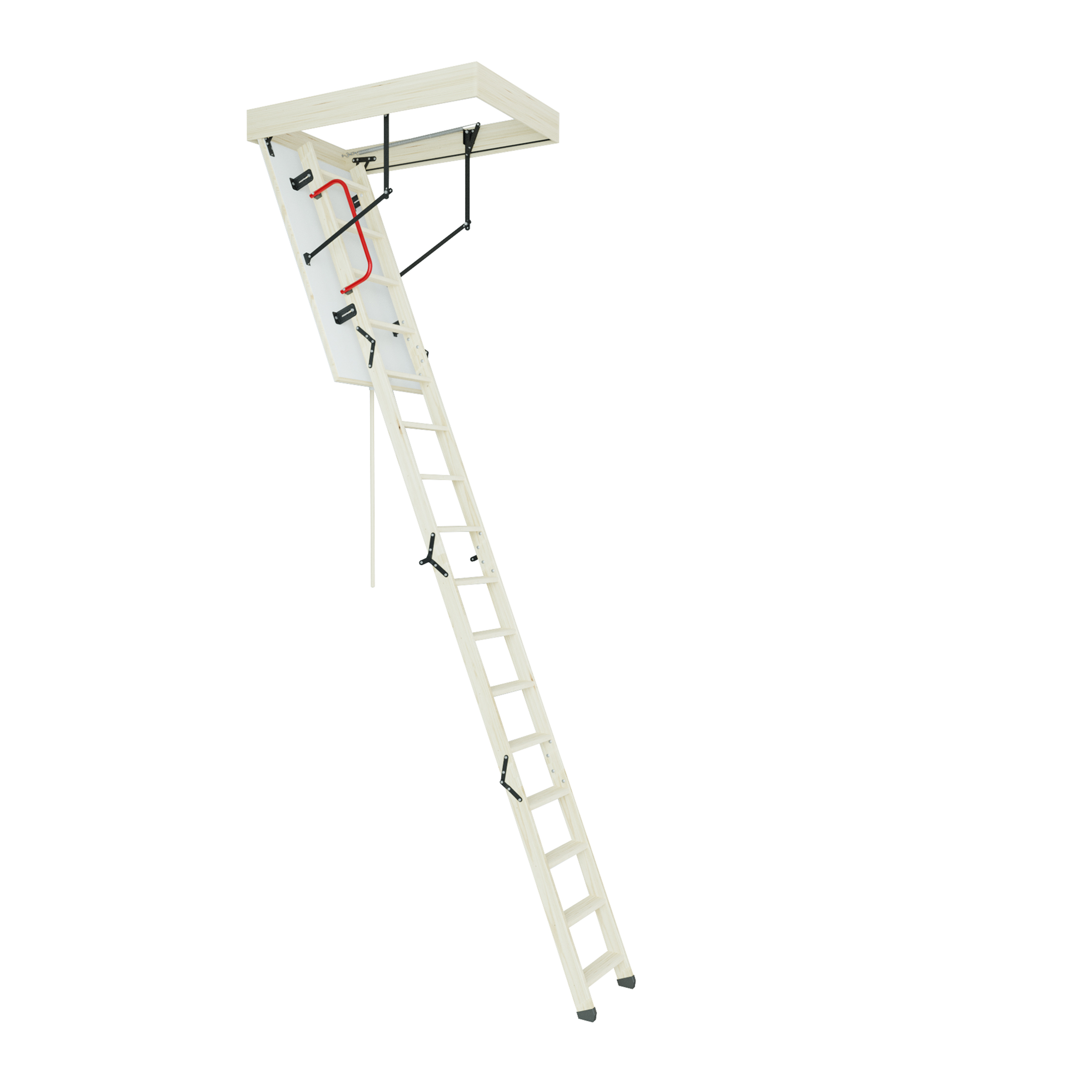 STAIRLUXE LALLE Wooden Loft Ladder with Handrail, 47 in x 21.5 in, up