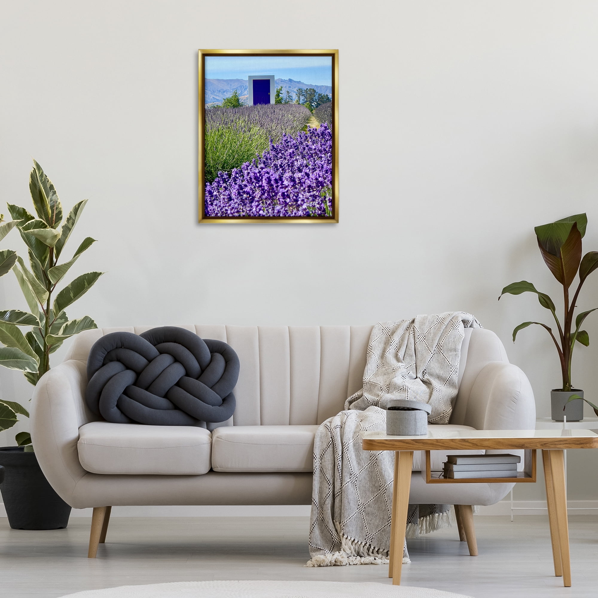 Stupell Industries Surreal Doorway Landscape Landscape Photography Gold Floater Framed Art Print Wall Art, 25 x 31
