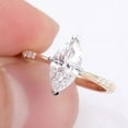 thumbnail image 3 of Cora Jewellery 1.5CT Marquise Moissanite Engagement Ring For Women, 14K Yellow Gold, 3 of 8