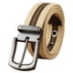 thumbnail image 1 of 1 Uds. Cinturón de lona con hebilla de aleación beige, cinturón tejido grueso y alargado, cinturón de ocio para exteriores, 1 of 5