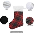 thumbnail image 3 of Elegant Tartan Christmas Stockings Christmas Presonalized Large Stocking Sock, Set of 1 Xmas Party Winter Decor Candy Bag Family Holiday Gift, 17.7 Inch, 3 of 7