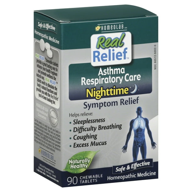 Homeolab USA Real Relief Asthma Care Night, 90 Ct