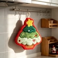 thumbnail image 6 of OAVQHLG3B Christmas Hand Towels with Hanging Loop Soft Santa Dishtowels Xmas Hanging Washcloths Christmas Holiday Bathroom Kitchen Dish Towels Set for Drying Cleaning Cooking, 6 of 8