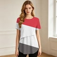 thumbnail image 6 of BRGZLK Maternity Color Block Tops Casual Summer Trendy Round Neck Short Sleeve Pullover T-Shirt Lightweight Comfortable Nursing Top 2026 Red M, 6 of 8