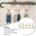 thumbnail image 4 of Ganchos de pared de ratán, organizador de ropa para niños, colgador de ropa, ganchos para habitación de niños, adornos para tienda de ropa Almacenamiento y organización del hogar 5 Ganchos 66x20cm Yuarrent HA066417-02B, 4 of 6